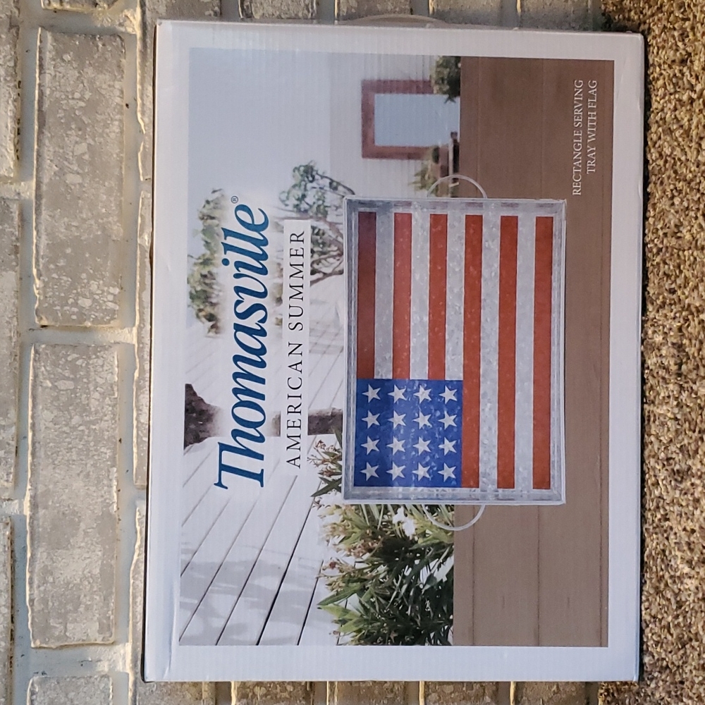 New Thomasville American Summer Galvanized Metal Serving Tray